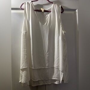 MICHAEL Michael Kors Cream Sleeveless Blouse